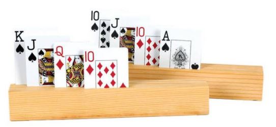 Card Holder: 9 Inch Wood Rack Style main image